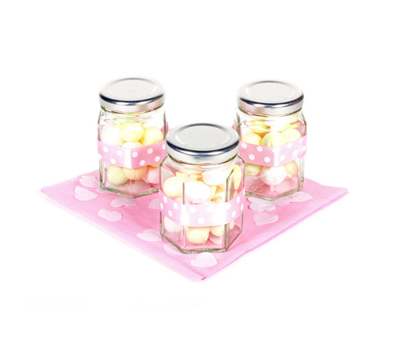 4oz (110ml) Hexagonal Wedding Favour Jars