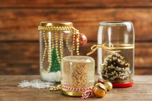 Decorate Glass Jars for Christmas